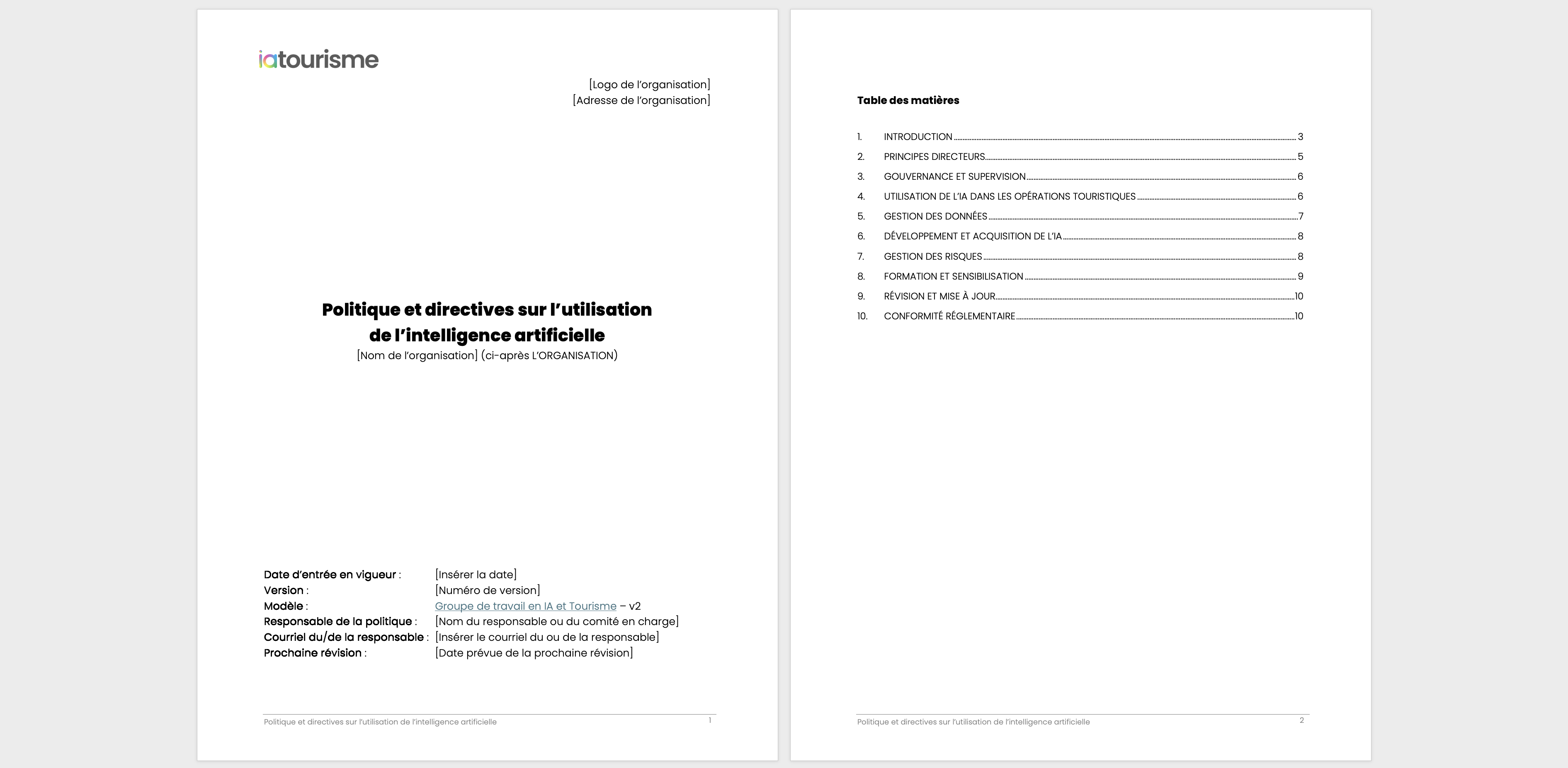 Politique et directives sur l'utilisation de l'IA