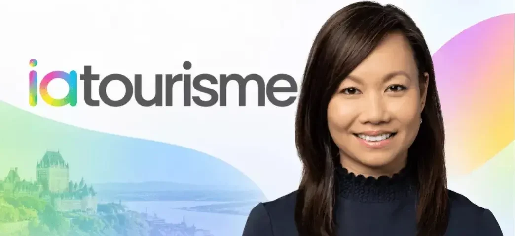 Anne Nguyen et le logo iatourisme